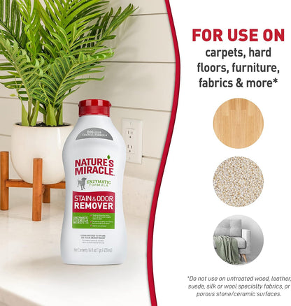 Nature’s Miracle Dog Stain & Odor Remover, Enzymatic Cleaner, 32 oz