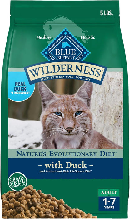 Blue Buffalo Wilderness Chicken Adult Dry Cat Food, Grain-Free, 12 lb