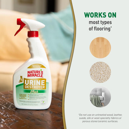 Nature's Miracle Cat Urine Destroyer Plus, Enzymatic Cleaner, 1 gal