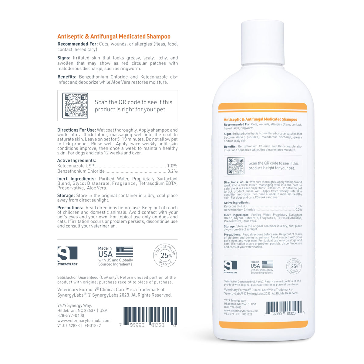 Veterinary Formula Clinical Care Antiseptic & Antifungal Shampoo + Spray