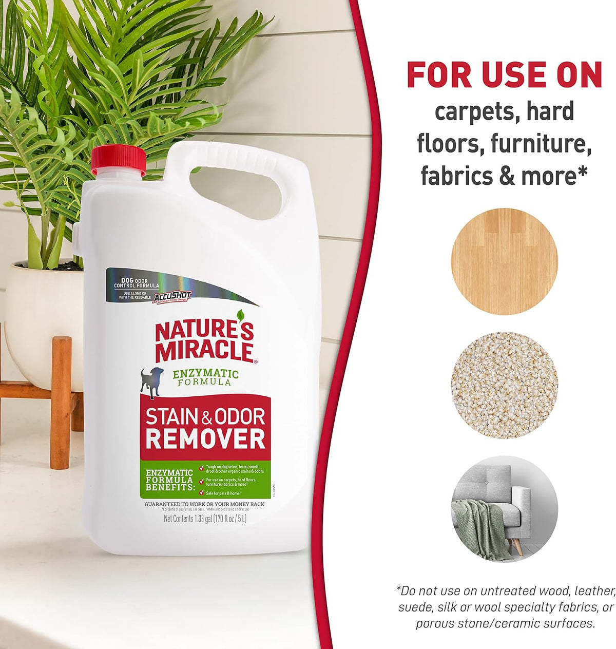 Nature’s Miracle Dog Stain & Odor Remover, Enzymatic Cleaner, 32 oz