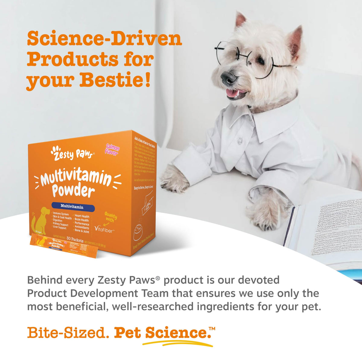 Zesty Paws Dog Vitamins - Dog Multivitamins with Hemp - Chicken, 90 Ct