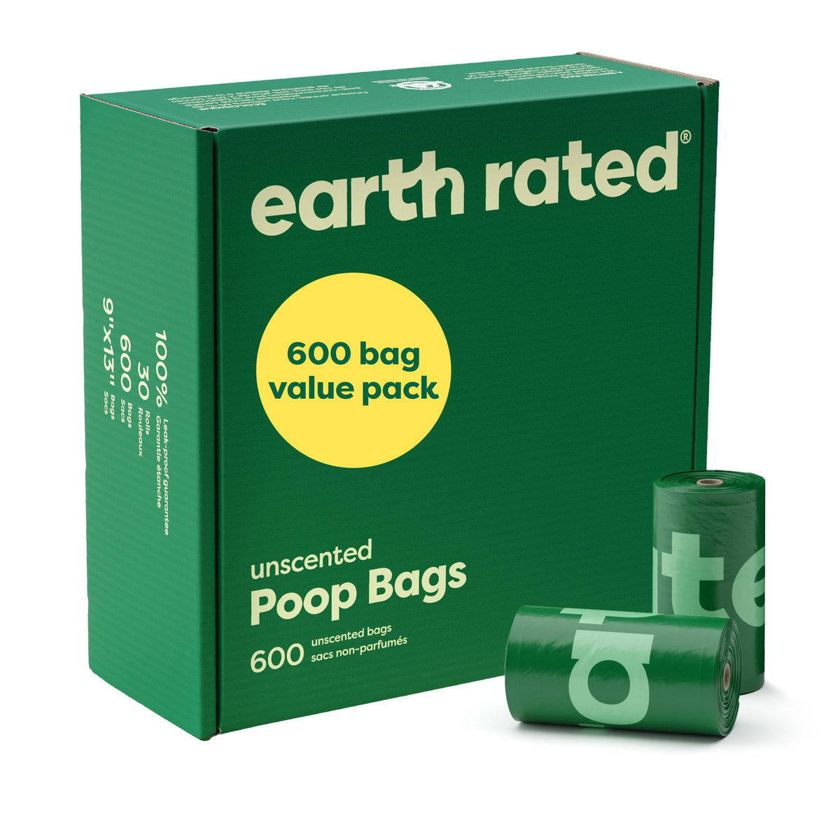 Earth Rated Dog Poop Bags for Dogs, 120 Leak Proof Refill Rolls, Lavender