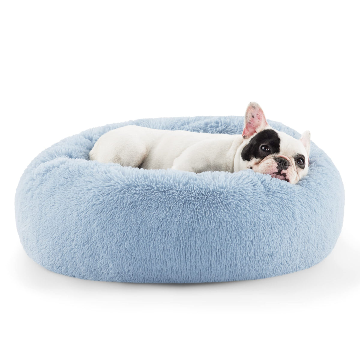 Bedsure Calming Small Medium Dog Bed Donut Washable Puppy Bed,27ins Camel