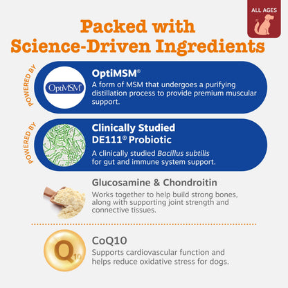 Zesty Paws Dog Vitamins - Dog Multivitamins with Hemp - Chicken, 90 Ct
