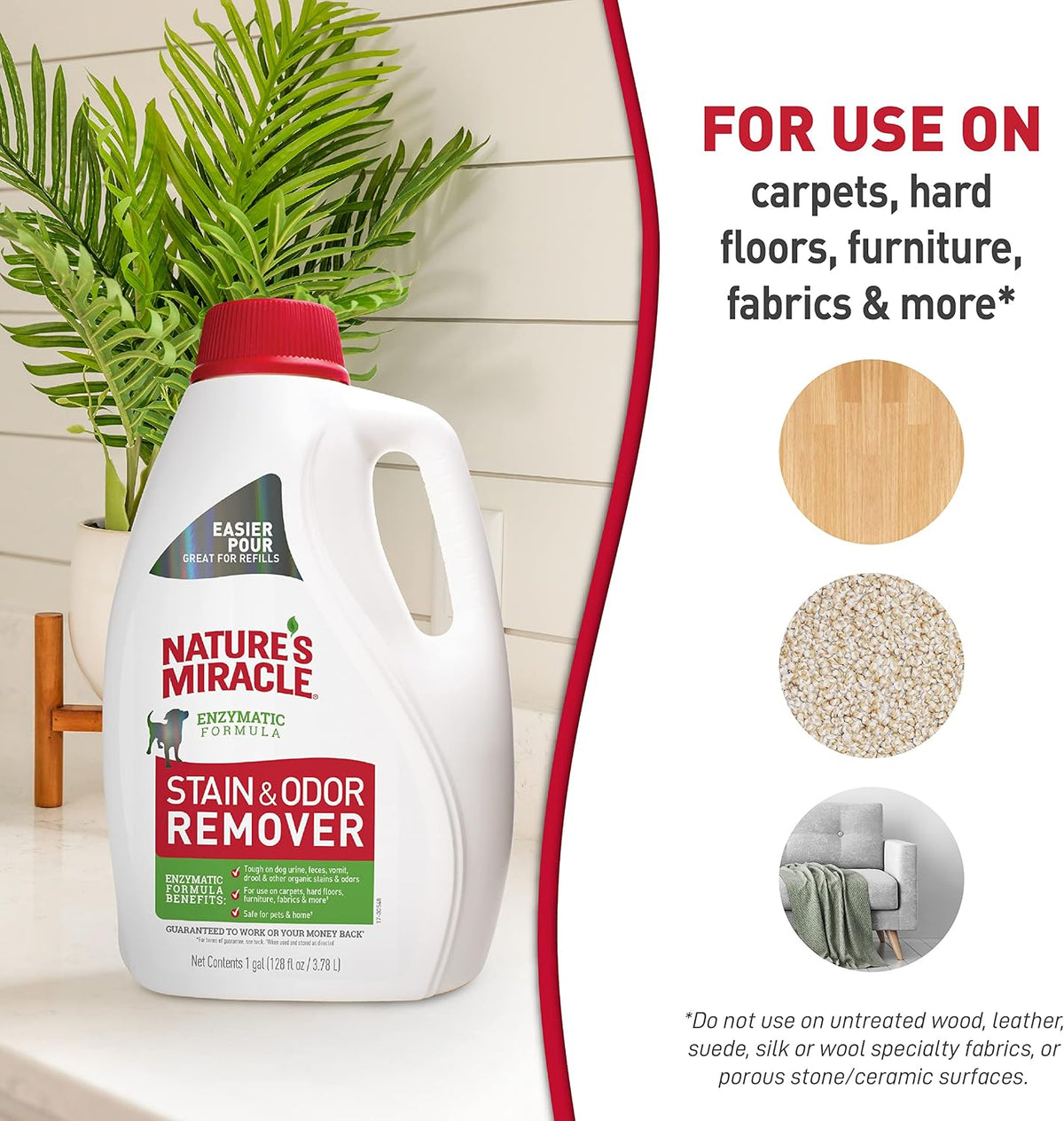 Nature’s Miracle Dog Stain & Odor Remover, Enzymatic Cleaner, 32 oz
