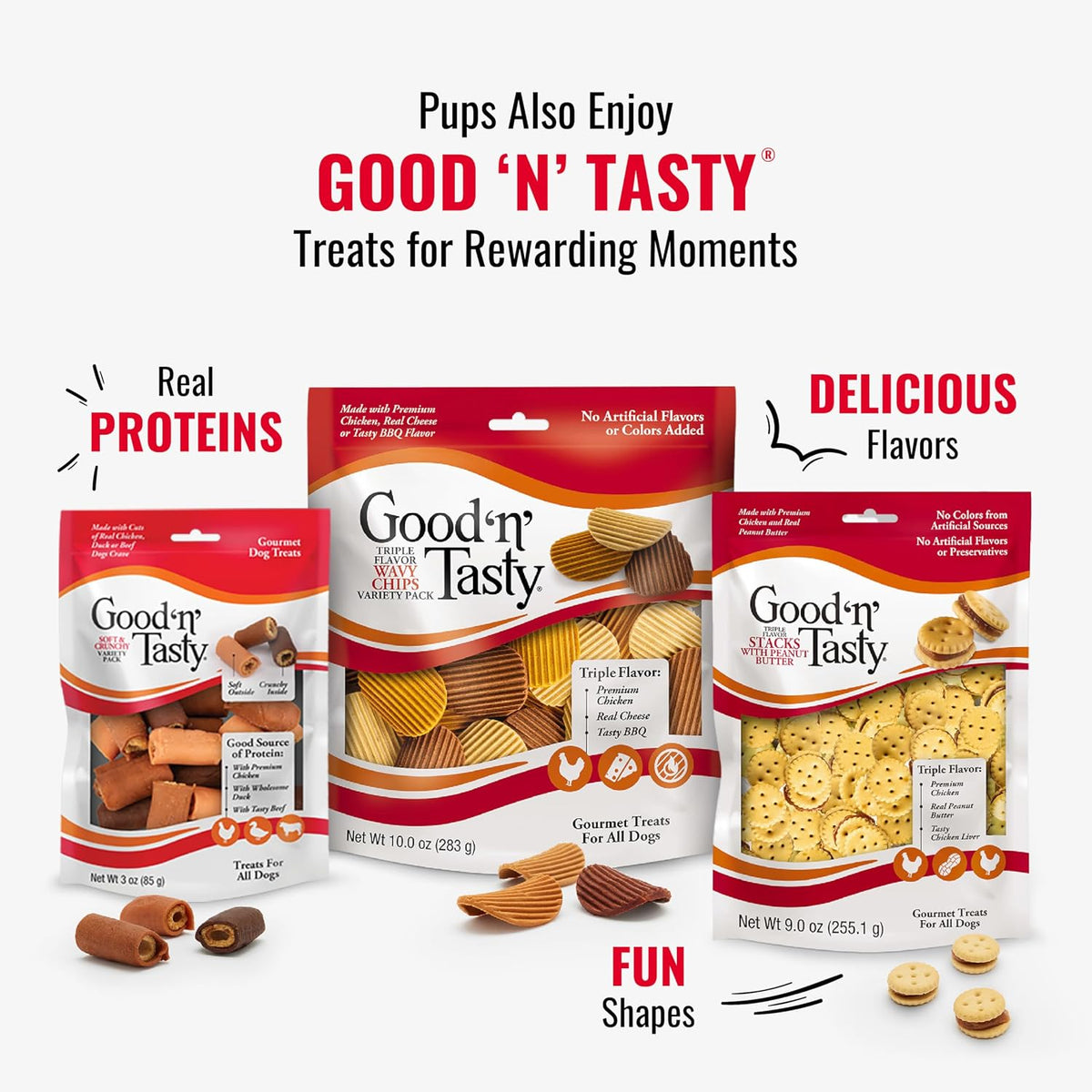 Good 'n' Fun Roll Long-Lasting Dog Treat for Large Dogs, 6 Count