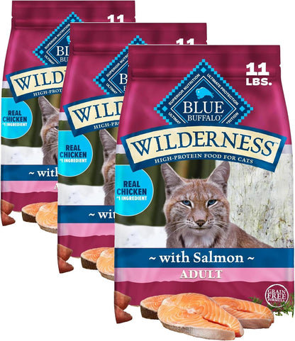 Blue Buffalo Wilderness Chicken Adult Dry Cat Food, Grain-Free, 12 lb