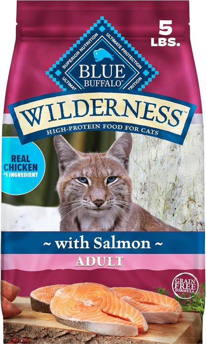 Blue Buffalo Wilderness Chicken Adult Dry Cat Food, Grain-Free, 12 lb