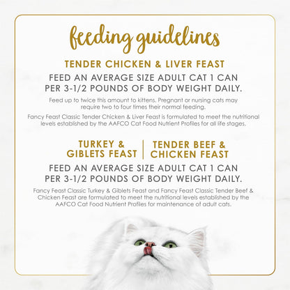 Purina Fancy Feast Gravy Lovers Wet Cat Food, 3 oz Cans, 30-Pack