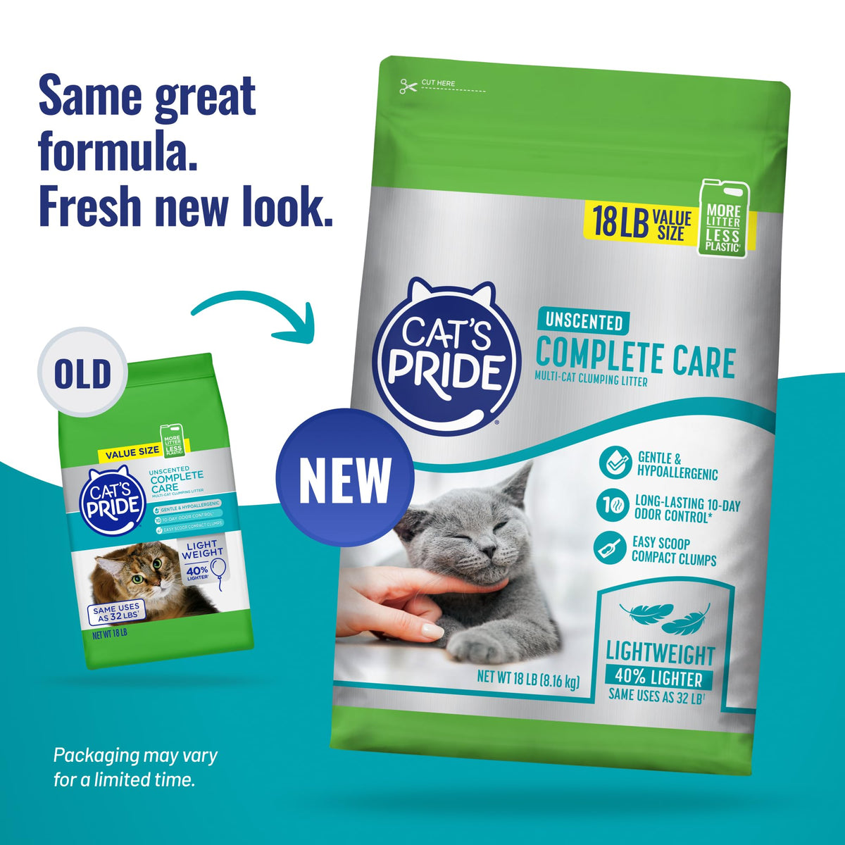 Cat's Pride Antibacterial Litter, Odor-Eliminating Scented 12lb