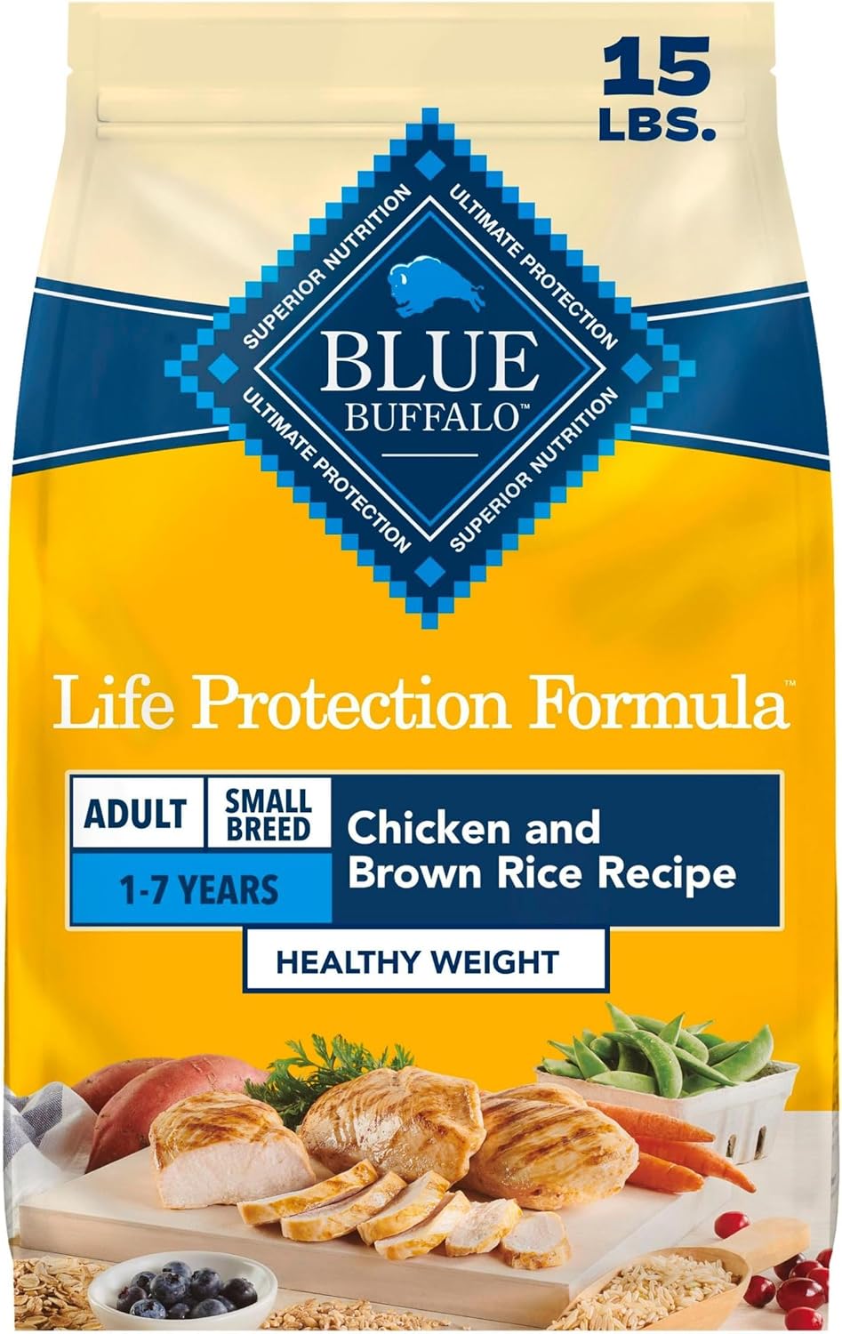Blue Buffalo Life Protection Formula Healthy Weight Small Dog Food, 15 lb