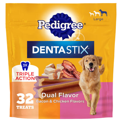 Pedigree Dentastix Large Breed Dental Dog Treats, Variety, 51 Count