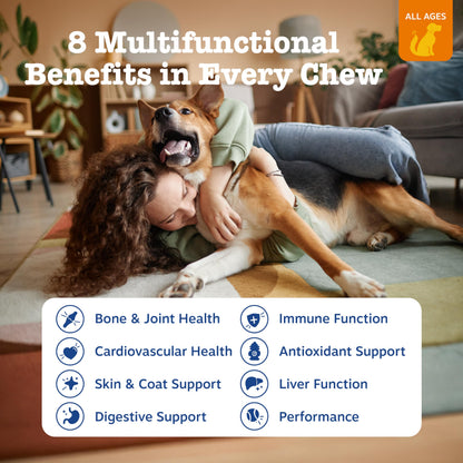 Zesty Paws Dog Vitamins - Dog Multivitamins with Hemp - Chicken, 90 Ct