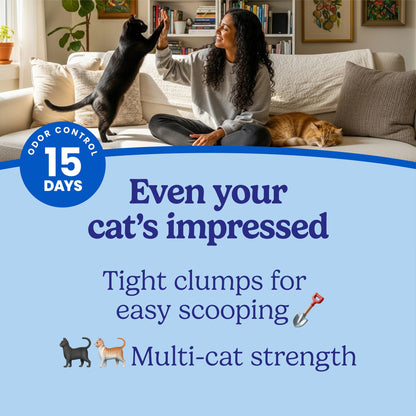 Fresh Step Advanced Odor Shield Clumping Cat Litter with Gain, 18.5 lb, 2Pk