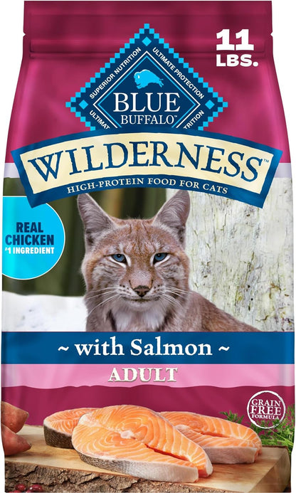 Blue Buffalo Wilderness Chicken Adult Dry Cat Food, Grain-Free, 12 lb