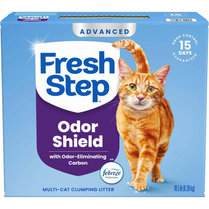 Fresh Step Advanced Odor Shield Clumping Cat Litter with Gain, 18.5 lb, 2Pk