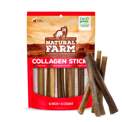 Natural Farm Odor-Free Bully Sticks (4-8”, 16oz) ALL-NATURAL Long-Lasting Chews, 100% Beef Pizzle, Grass-Fed, Grain-Free, Hormone-Free, Protein for Muscle Development & Energy, Perfect For Medium Dogs