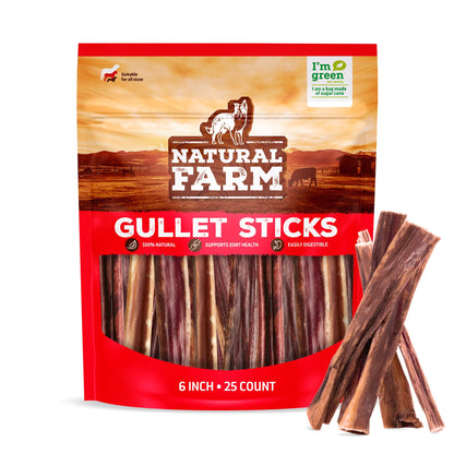 Natural Farm Odor-Free Bully Sticks (4-8”, 16oz) ALL-NATURAL Long-Lasting Chews, 100% Beef Pizzle, Grass-Fed, Grain-Free, Hormone-Free, Protein for Muscle Development & Energy, Perfect For Medium Dogs
