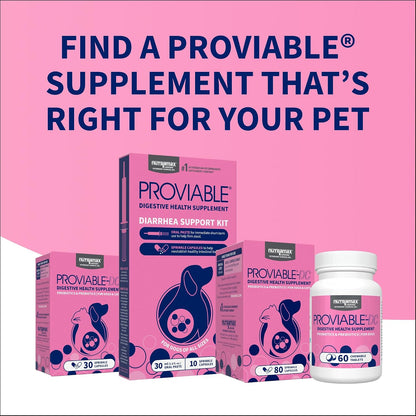 Nutramax Proviable Probiotics for Dogs & Cats, Sprinkle Capsules, 30ct