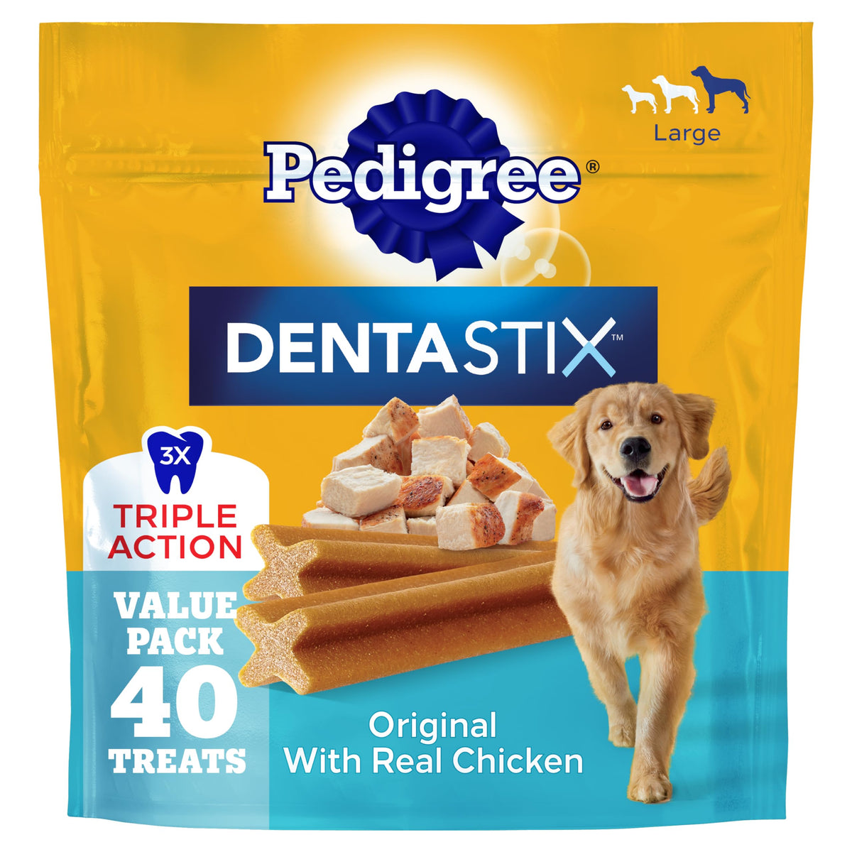 Pedigree Dentastix Large Breed Dental Dog Treats, Variety, 51 Count