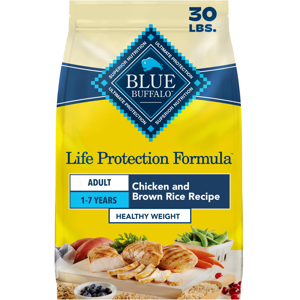 Blue Buffalo Life Protection Formula Chicken Adult Dry Dog Food, 30 lb