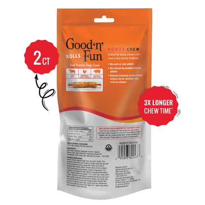 Good 'n' Fun Roll Long-Lasting Dog Treat for Large Dogs, 6 Count
