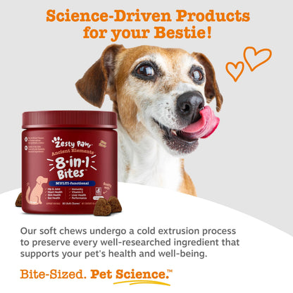 Zesty Paws Dog Vitamins - Dog Multivitamins with Hemp - Chicken, 90 Ct