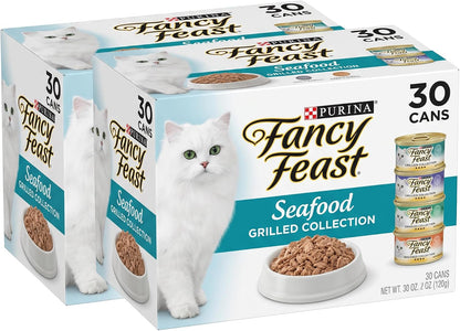 Purina Fancy Feast Grilled Seafood Wet Cat Food, 3 oz Cans, 24-Pack