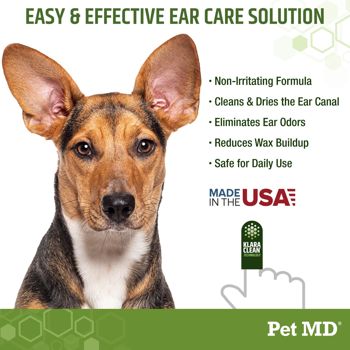 Pet MD Dog Ear Cleaning Wipes – Otic Cleanser for Dogs - 100 ct
