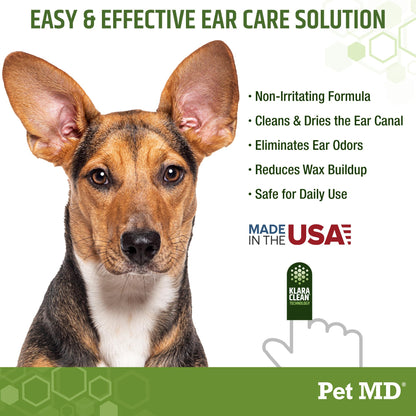 Pet MD Dog Ear Cleaning Wipes – Otic Cleanser for Dogs - 100 ct