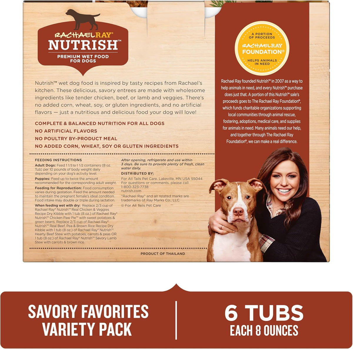 Nutrish Hearty Beef Stew Wet Dog Food, 8 oz. Tub (Pack of 8) (Rachael Ray)