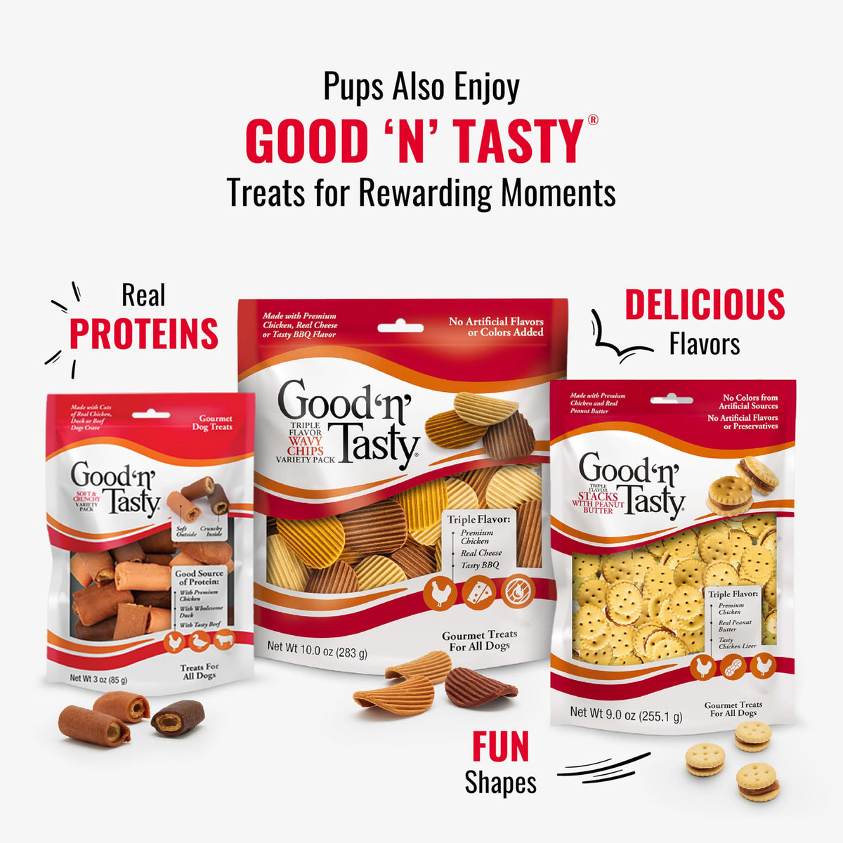 Good 'n' Fun Roll Long-Lasting Dog Treat for Large Dogs, 6 Count