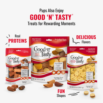 Good 'n' Fun Roll Long-Lasting Dog Treat for Large Dogs, 6 Count