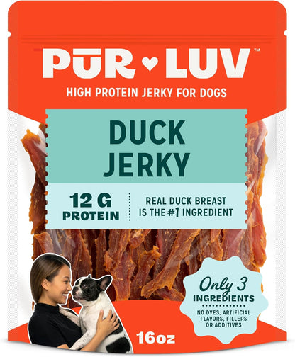Pur Luv Chicken Jerky Dog Treats,100% Real Chicken Breast, 16 Ounces