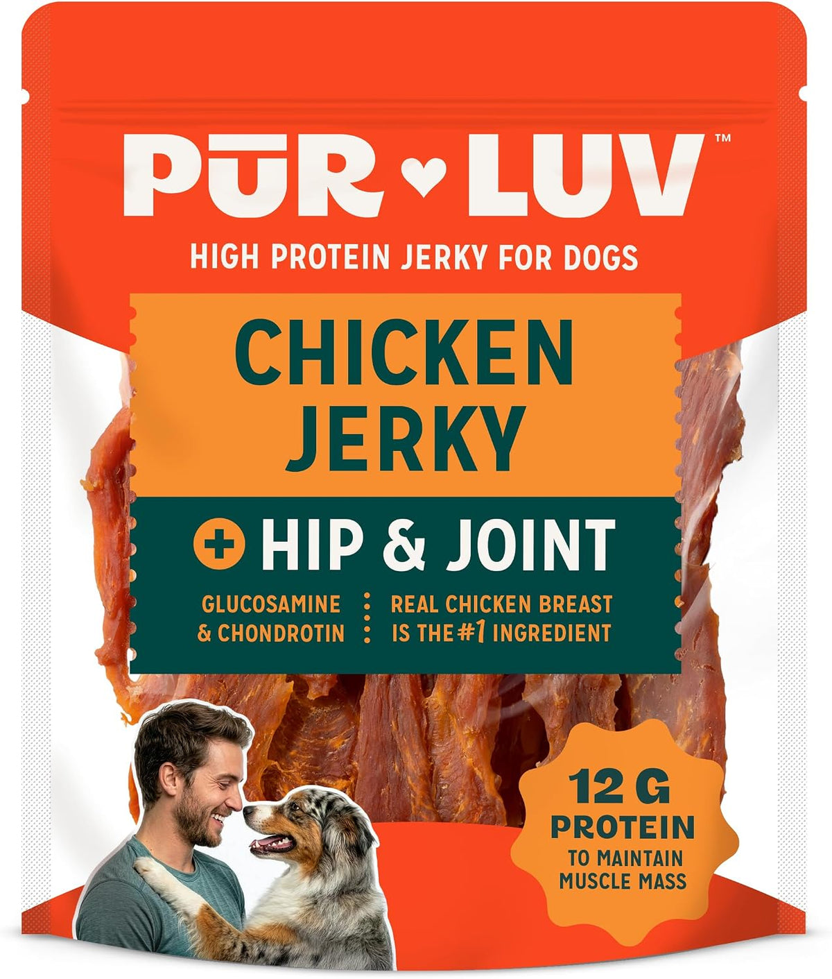Pur Luv Chicken Jerky Dog Treats,100% Real Chicken Breast, 16 Ounces
