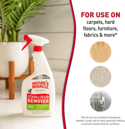 Nature’s Miracle Dog Stain & Odor Remover, Enzymatic Cleaner, 32 oz