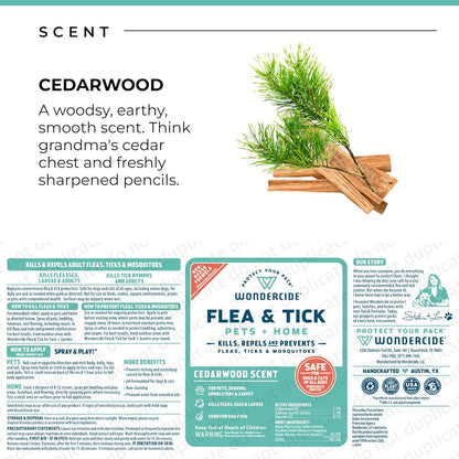 Wondercide - Flea Tick & Mosquito Spray for Pets & Home - Cedarwood 128 oz
