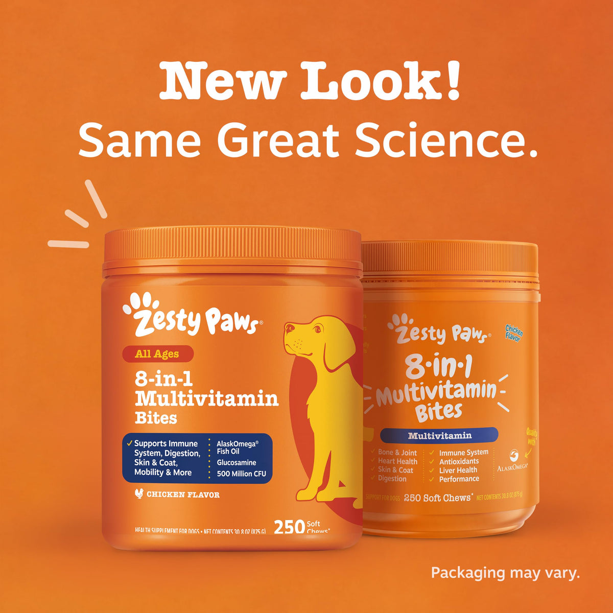 Zesty Paws Dog Vitamins - Dog Multivitamins with Hemp - Chicken, 90 Ct