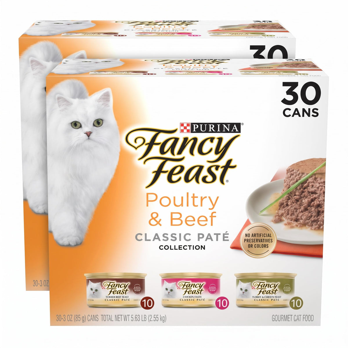 Purina Fancy Feast Classic Pate Wet Cat Food, 3 oz Cans, 30-Pack