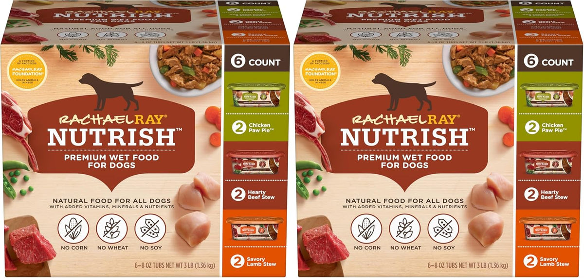 Nutrish Hearty Beef Stew Wet Dog Food, 8 oz. Tub (Pack of 8) (Rachael Ray)