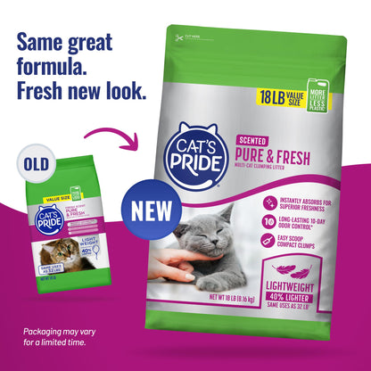 Cat's Pride Antibacterial Litter, Odor-Eliminating Scented 12lb