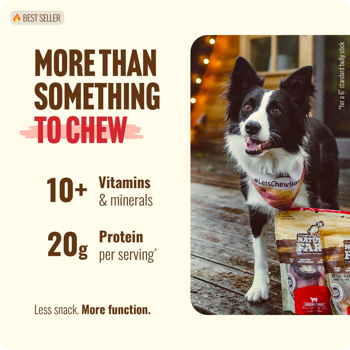 Natural Farm Odor-Free Bully Sticks (4-8”, 16oz) ALL-NATURAL Long-Lasting Chews, 100% Beef Pizzle, Grass-Fed, Grain-Free, Hormone-Free, Protein for Muscle Development & Energy, Perfect For Medium Dogs