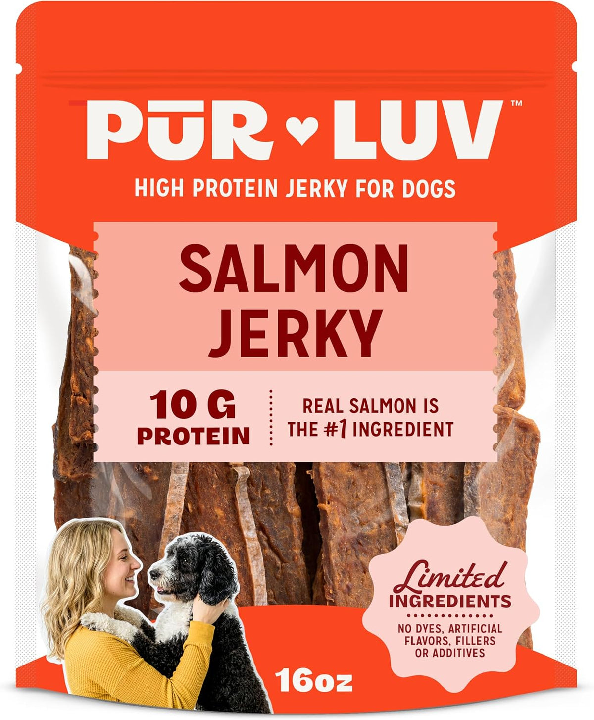 Pur Luv Chicken Jerky Dog Treats,100% Real Chicken Breast, 16 Ounces
