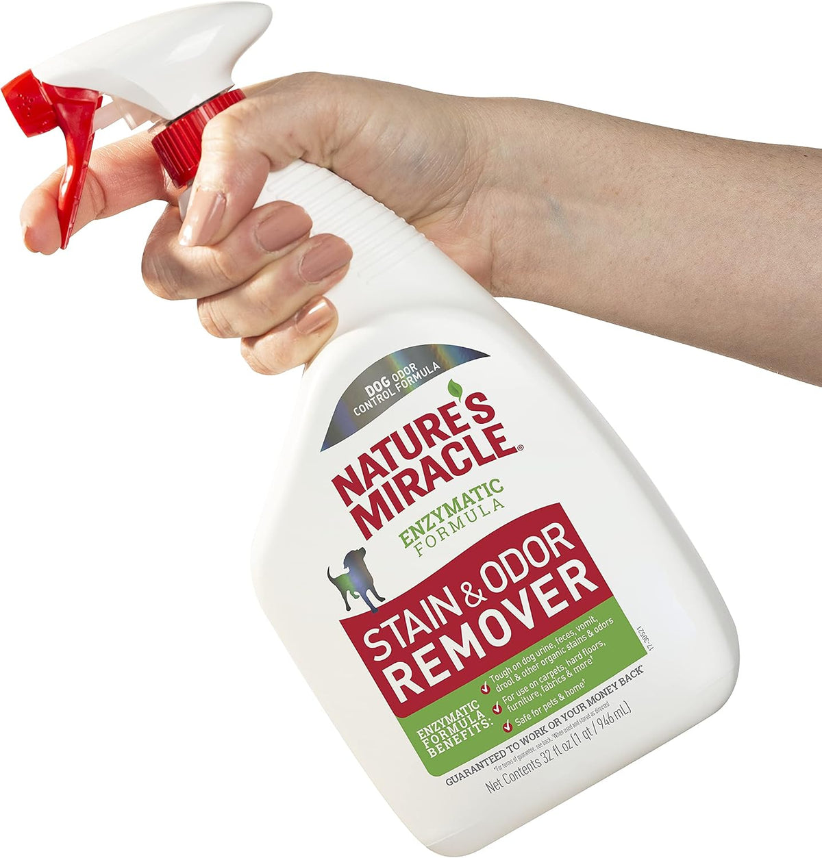 Nature’s Miracle Dog Stain & Odor Remover, Enzymatic Cleaner, 32 oz