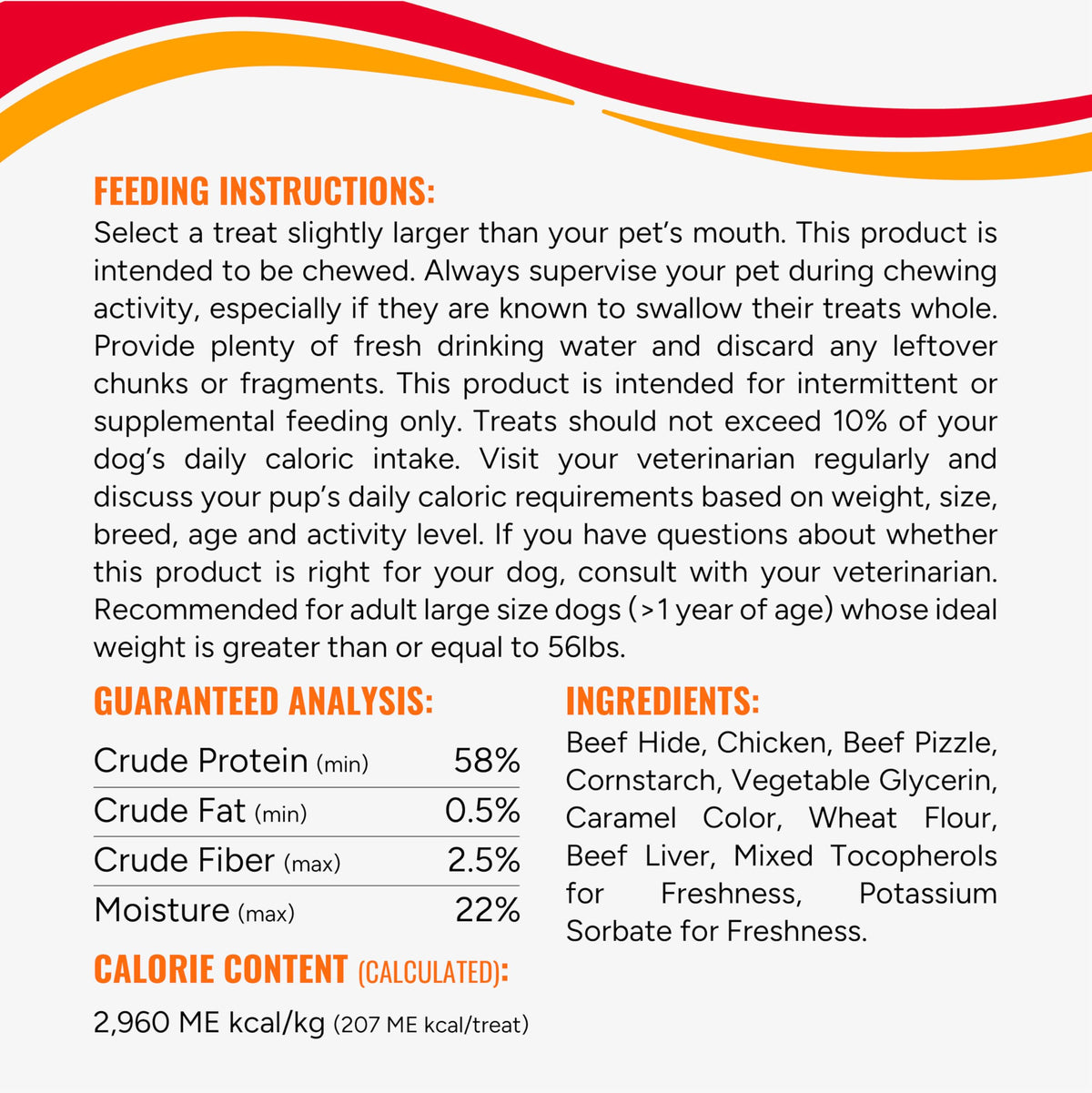 Good 'n' Fun Roll Long-Lasting Dog Treat for Large Dogs, 6 Count