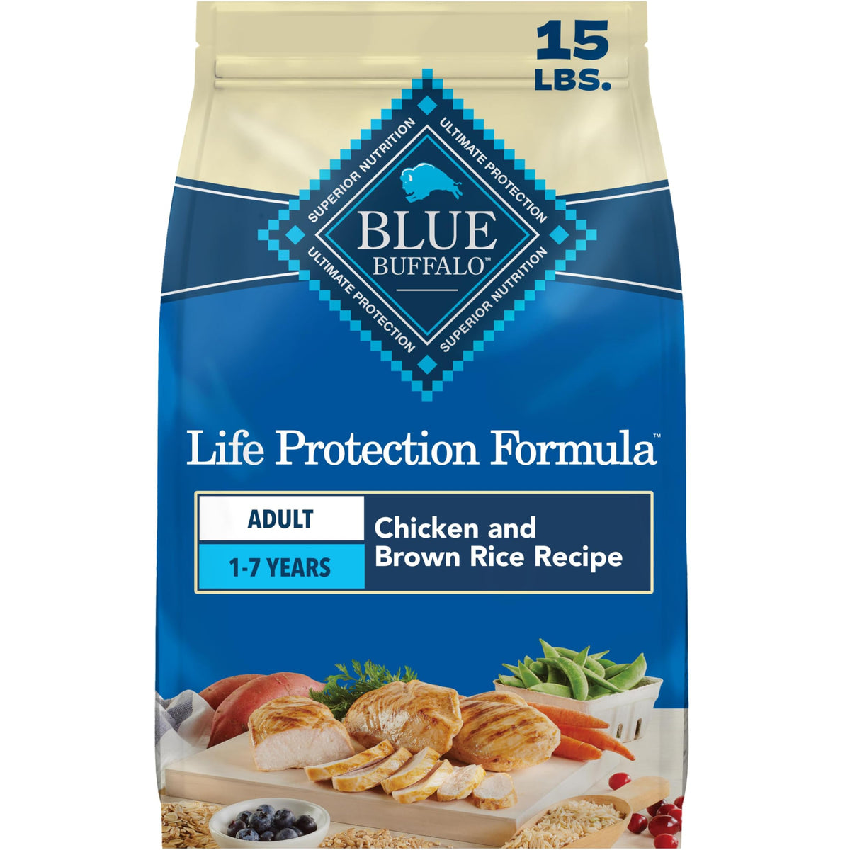 Blue Buffalo Life Protection Formula Chicken Adult Dry Dog Food, 30 lb