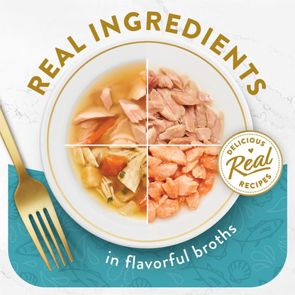 Purina Fancy Feast Appetizers and Broths Variety Pack (2 Pack) 24 Count