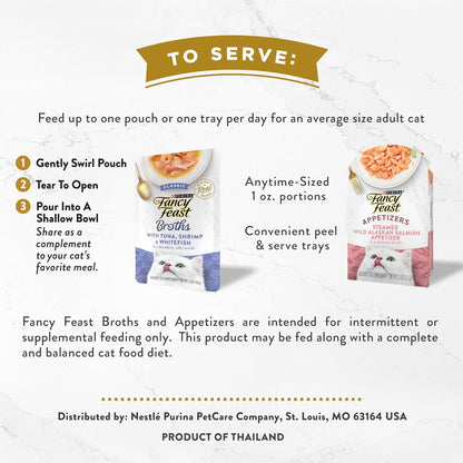 Purina Fancy Feast Appetizers and Broths Variety Pack (2 Pack) 24 Count