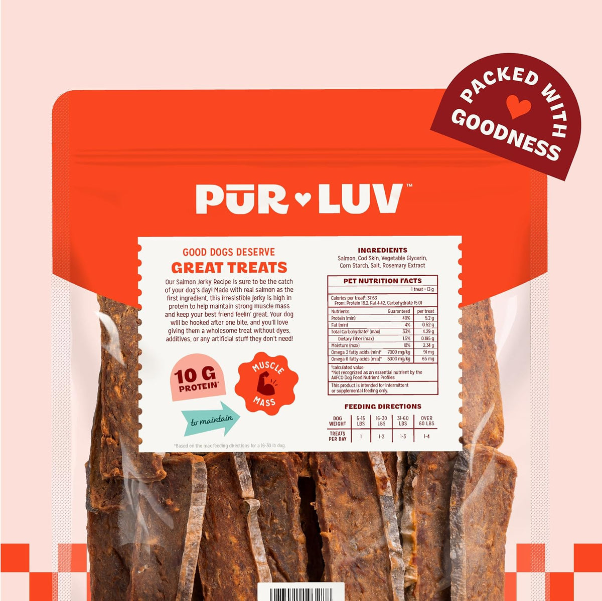 Pur Luv Chicken Jerky Dog Treats,100% Real Chicken Breast, 16 Ounces